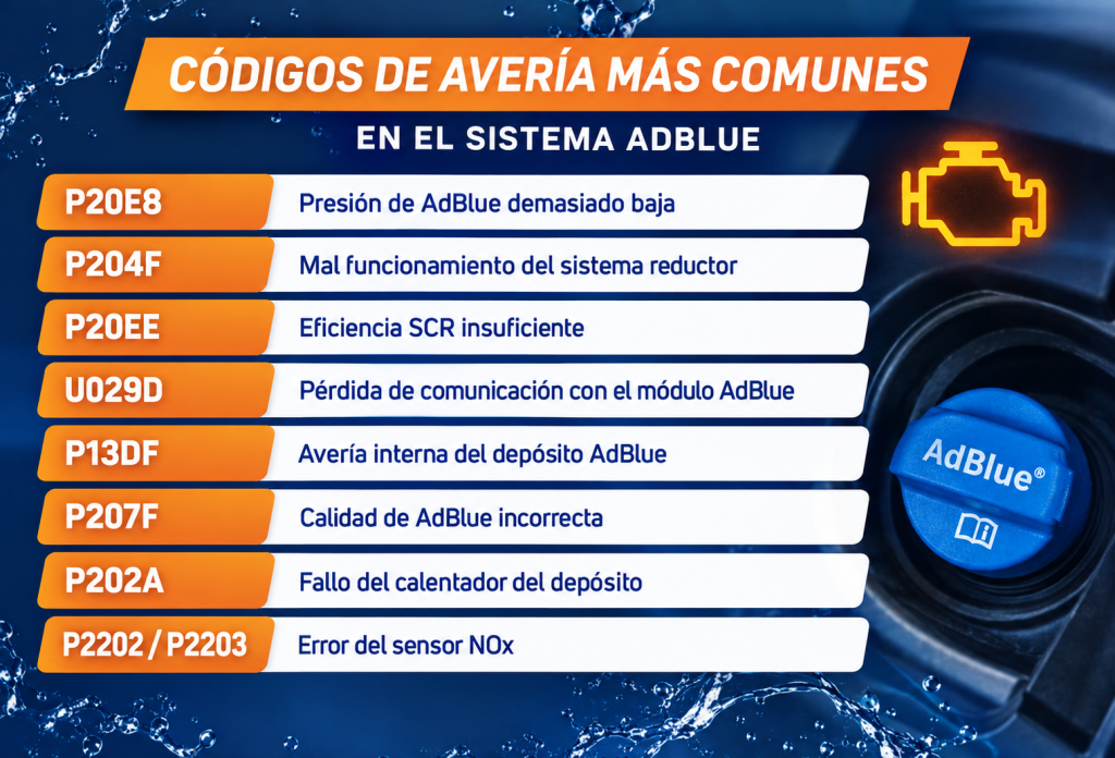 códigos avería AdBlue Stellantis